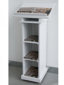 Casa Padrino Rednerpult / Stehpult / Messe Pult Wei� - Hotel, Cafe, Restaurant, Ladeneinrichtung, Shop Einrichtung, Messe Einrichtung