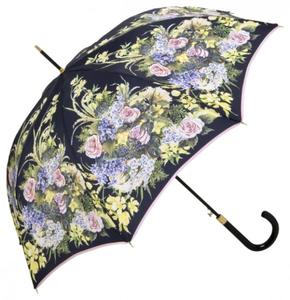 Guy De Jean Designer Regenschirm mit Blumenmeermuster Automatikschirm - Eleganter Stockschirm - Luxus Design - Made in Paris