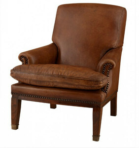 Chesterfield Luxus Echt Leder Sessel / Stuhl Ireland Vintage Leder Braun von Casa Padrino - Club Sessel