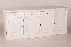 Casa Padrino Shabby Chic Landhaus Stil Sideboard Dielen Schrank Wei� B 216 H 90 cm M�bel Diele Esszimmer