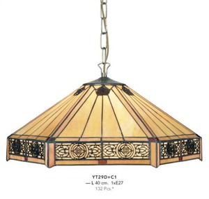 Casa Padrino Tiffany H�ngeleuchte Durchmesser 40cm 1-Flammig ModH4 - Leuchte Lampe Deckenleuchte Art Deco Jugendstil