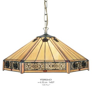 Casa Padrino Tiffany H�ngeleuchte Durchmesser 53cm 1-Flammig ModH5 - Leuchte Lampe Deckenleuchte Art Deco Jugendstil
