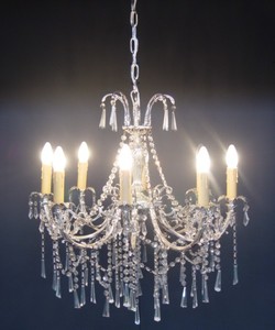 Casa Padrino Barock Kristall Kronleuchter 8-Flammig Silber - H�ngeleuchte L�ster H�ngelampe Deckenlampe