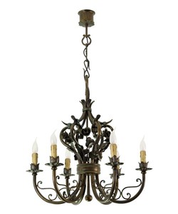 Casa Padrino Barock Schmiedeeisen Kronleuchter 6-Flammig H�ngeleuchte L�ster H�ngelampe Deckenlampe - Burg Schloss Leuchter