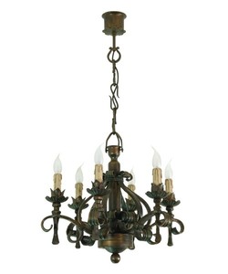 Casa Padrino Barock Schmiedeeisen Kronleuchter 6-Flammig H�ngeleuchte L�ster H�ngelampe Deckenlampe Castle - Burg Schloss Leuchter