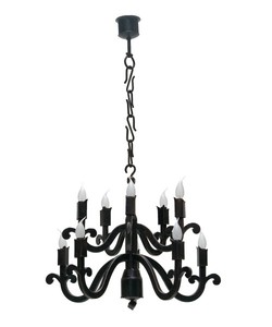 Casa Padrino Barock Schmiedeeisen Kronleuchter 10-Flammig H�ngeleuchte L�ster H�ngelampe Deckenlampe - Burg Schloss Leuchter