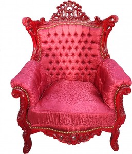 Casa Padrino Barock Sessel Al Capone Mod3 Bordeaux Muster / Braun Rot Mbel Antik Stil - Limited Edition