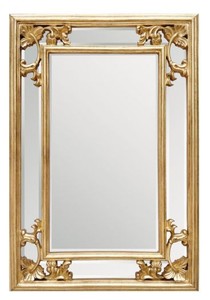 Casa Padrino Barock Wandspiegel Gold H 96 cm B 66 cm - Edel & Prunkvoll - Goldener Spiegel