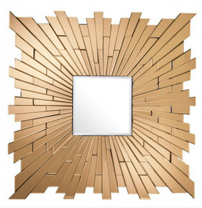 Casa Padrino Luxus Designer Wandspiegel Gold B 120 x H 120 cm - Art Deco Luxury Hotel Collection