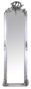 Casa Padrino Luxus Barock Wandspiegel Silber 175 x 55 cm - Massiv und Schwer - Antik Stil Spiegel