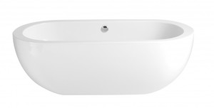 Casa Padrino Art Deco Badewanne freistehend Wei� Modell He-Ele 1800mm - Freistehende Retro Antik Badewanne Barock