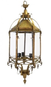 Casa Padrino Barock H�ngeleuchte Messing Antik Stil Oxidiert - Restaurant - Hotel Lampe Leuchte Laterne