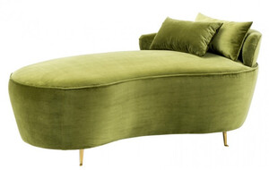 Casa Padrino Luxus Belle Epoche Sofa / Recamiere Grn - Jugendstil Art Deco - Luxury Collection
