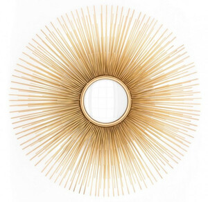 Casa Padrino Luxus Wand Spiegel Sonne Gold - Convexer Spiegel