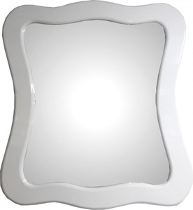 Casa Padrino Barock Wandspiegel Wei� Hochglanz 95 x 89 cm - Barocker Spiegel