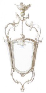 Casa Padrino Barock H�ngeleuchte Silber Deckenlaterne - Restaurant - Hotel Lampe Leuchte Laterne