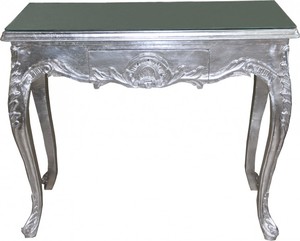 Casa Padrino Barock Konsolentisch Silber mit Schubladen Damen Schminktisch - Antik Stil - Barock Mbel