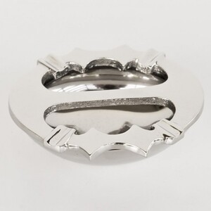 Casa Padrino Aschenbecher Messing vernickelt Durchmesser - Vintage Style