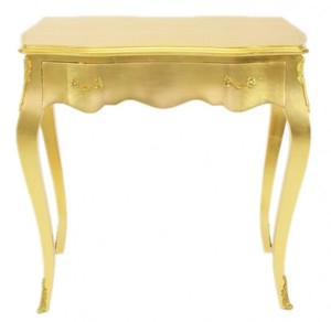 Casa Padrino Barock Konsolen Tisch Gold mit Schublade 80 x 40 cm - Mbel Antik Stil