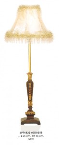 Casa Padrino Barock Tischleuchte Gold 26 x H 65 cm - Luxus Tisch Leuchte - Nostalgisch und prunkvoll