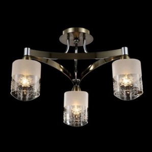 Casa Padrino Modern Decken Kronleuchter Chrom Bronze 50,7 x H 22 cm Antik Stil - M�bel L�ster Leuchter H�ngeleuchte H�ngelampe