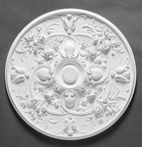 Casa Padrino Stuck Rosette 79 x 79 cm Deckenstuck Deckenrosette Stuckrosette Wandrosette Barock Jugendstil