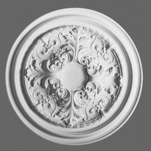 Casa Padrino Stuck Rosette 69.5 x 69.5 cm Deckenstuck Deckenrosette Stuckrosette Wandrosette Barock Jugendstil