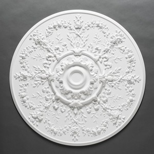 Casa Padrino Stuck Rosette 95.2 x 95.2 cm Deckenstuck Deckenrosette Stuckrosette Wandrosette Barock Jugendstil