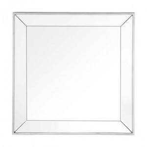 Casa Padrino Luxus Spiegel Neo Klassisch 60 x 60 cm Edelstahl vernickelt - Wandspiegel - Luxus Hotel M�bel Collection