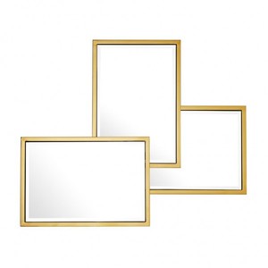 Casa Padrino Luxus Spiegel Neo Klassisch 80 x H 96 cm Edelstahl Goldfarben - Wandspiegel - Luxus Hotel M�bel Collection