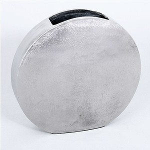 Casa Padrino Designer Aluminium Blumenvase 29 x 7 x H 30 cm - Vintage Look