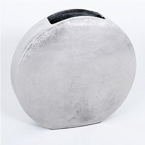 Casa Padrino Designer Aluminium Blumenvase 38 x 8 x H 40 cm - Vintage Look