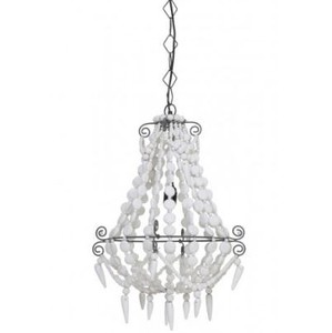 Casa Padrino H�ngeleuchte Deckenleuchte Wei� Durchmesser 42 x H 56 cm - M�bel L�ster Leuchter Deckenleuchte Deckenlampe