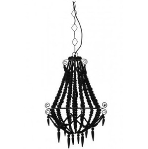 Casa Padrino Hngeleuchte Deckenleuchte Schwarz Durchmesser 42 x H 56 cm - Mbel Lster Leuchter Deckenleuchte Deckenlampe