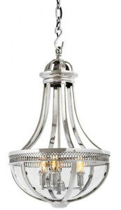 Casa Padrino Luxus Laterne - Luxus Nickel H�ngeleuchte 