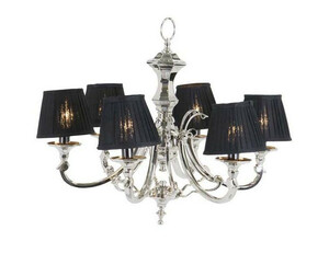 Casa Padrino Luxus Kronleuchter - Luxus H�ngeleuchte Nickel Durchmesser 58 x H 53 cm