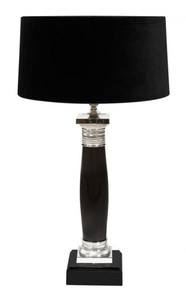 Casa Padrino Luxus Tischleuchte Schwarz Nickel Durchmesser 8 x 40 x H 74 cm- Luxus Hotel Leuchte 