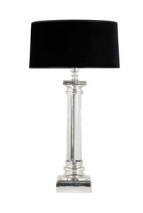 Casa Padrino Luxus Tischleuchte Nickel Durchmesser 16,5 x 40 x H 73 cm - Luxus Hotel Leuchte 