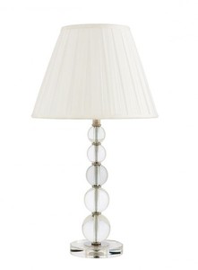 Casa Padrino Luxus Tischleuchte Nickel - Luxus Kristallglas Hotel Leuchte 