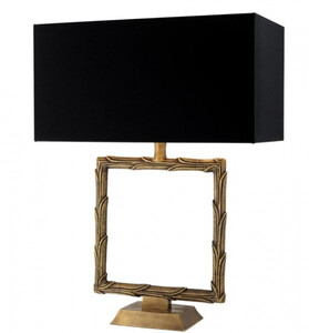 Casa Padrino Luxus Tischleuchte Messing 25,5 x 40 x H 52,5 cm - Luxus Hotel Leuchte 