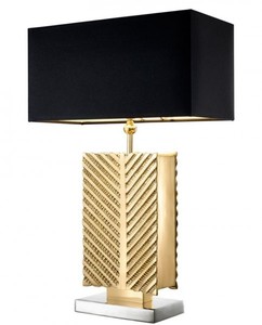 Casa Padrino Luxus Tischleuchte Messing 21 x 40 x H 61,5 cm - Luxus Hotel Leuchte 