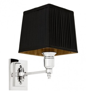 Casa Padrino Luxus 1er Wandleuchte Nickel - Luxus Hotel Restaurant Leuchte