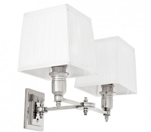 Casa Padrino Luxus Wandleuchte Nickel - Luxus Leuchte