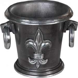 Casa Padrino Barock Weink�hler Antik Silber H 19 cm, Durchmesser 22 cm - Weinhalter Hotel Dekoration