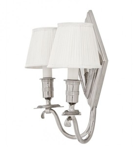 Casa Padrino Luxus Wandleuchte Nickel Durchmesser 30 x 16 x H 37 cm - Luxury Collection