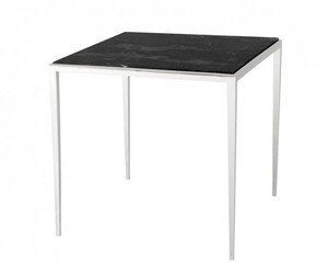 Casa Padrino Luxus Art Deco Designer Beistelltisch Nickel mit brauner Marmorplatte - Hotel Tisch M�bel