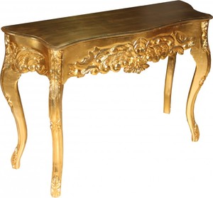 Casa Padrino Barock Konsolentisch Gold mit Schubladen Damen Schminktisch B 116 cm, H 77 cm - Antik Stil - Barock Mbel - Limited Edition