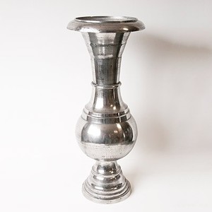 Riesige Casa Padrino Barock XXL Blumenvase Aluminium Raw Finished H 99 cm, Durchmesser 40 cm - Hotel Dekoration - Blumengef�ss