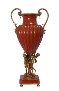 Casa Padrino Barock Porzellan Vase mit 2 Griffen - Luxus Kollektion