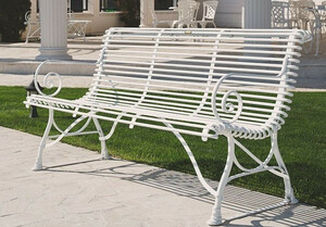 Casa Padrino 3er Gartenbank - Vintage Schmiedeeisen Bank